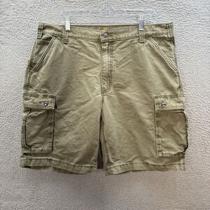 Carhartt Shorts Mens 40 Green Duck Canvas Relaxed Cargo Workwear Chore Grunge